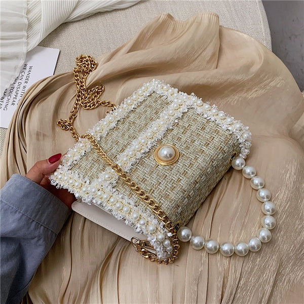 Tweed Pearl Bag