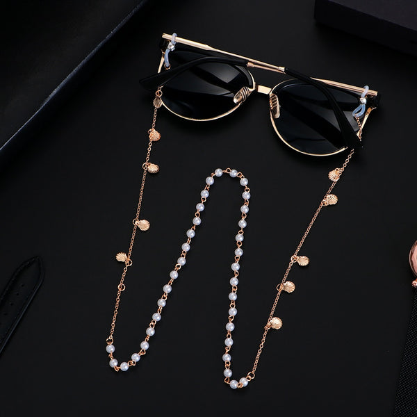 Shell Sunglasses Chains Pearls Rhinestones Eyeglass